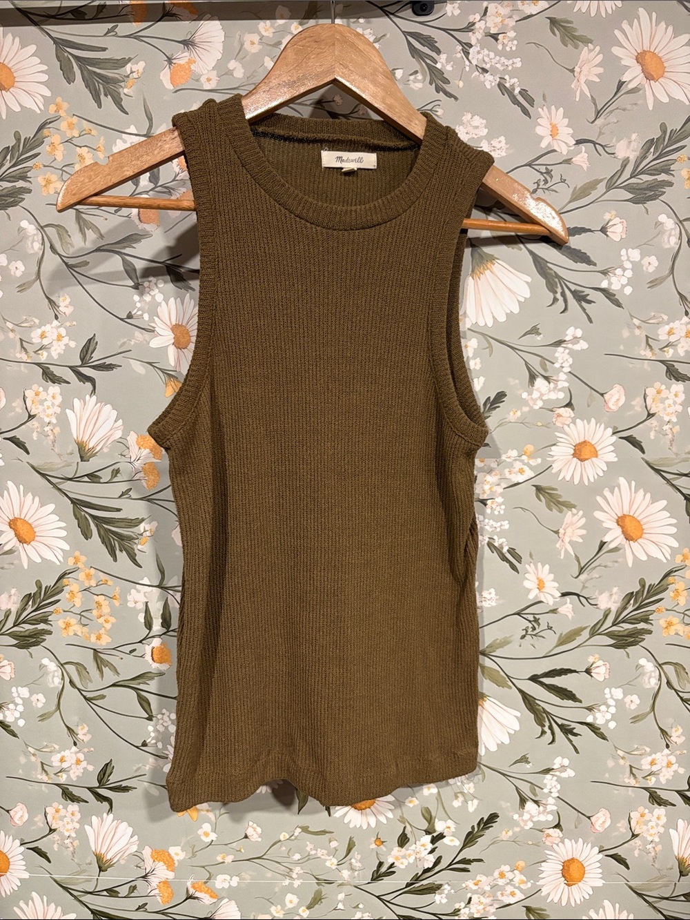 Madewell Olive Green Ribbed Tank